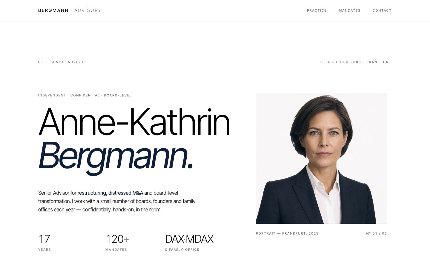 Anne-Kathrin Bergmann — Senior Advisor