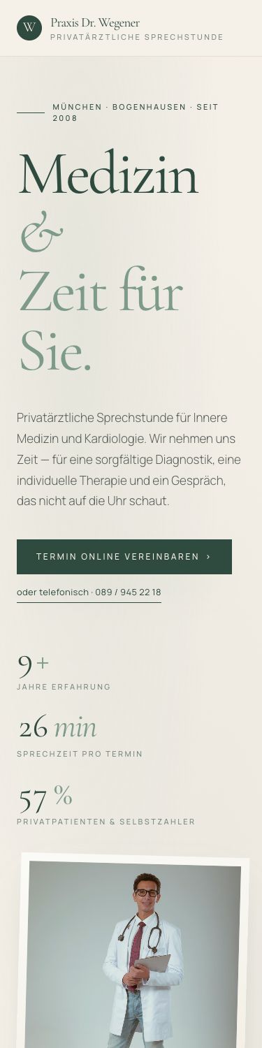 Privatpraxis — Mobile View